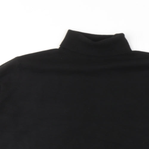 Marks and Spencer Womens Black Roll Neck Polyester Pullover Jumper Size L