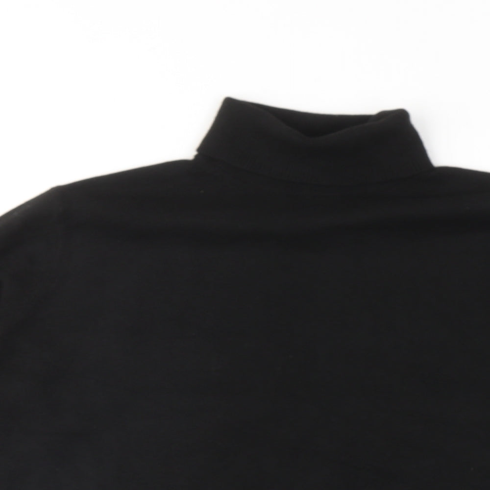 Marks and Spencer Womens Black Roll Neck Polyester Pullover Jumper Size L