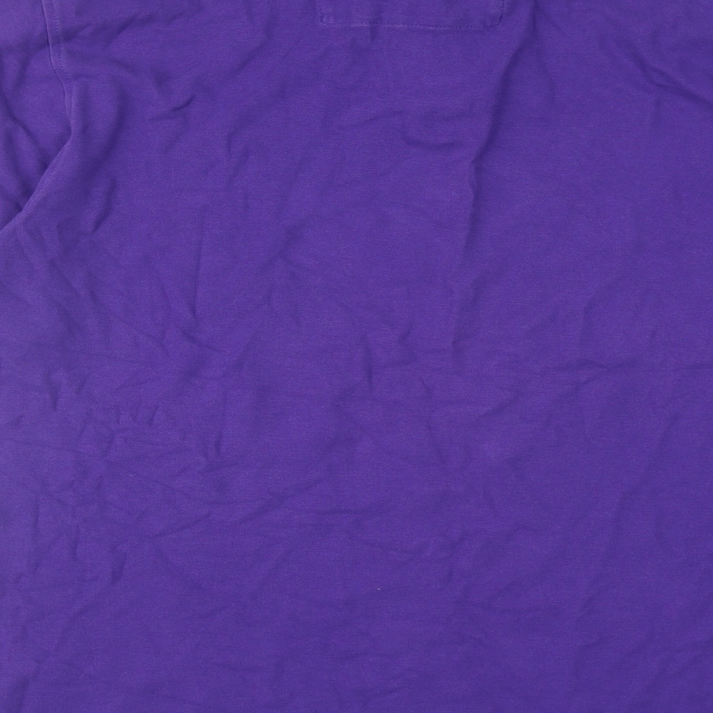 Modern Essentials Mens Purple Cotton Polo Size XL Collared Button