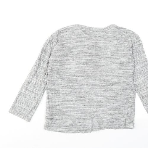 NEXT Boys Grey Cotton Basic T-Shirt Size 6-7 Years Round Neck Pullover