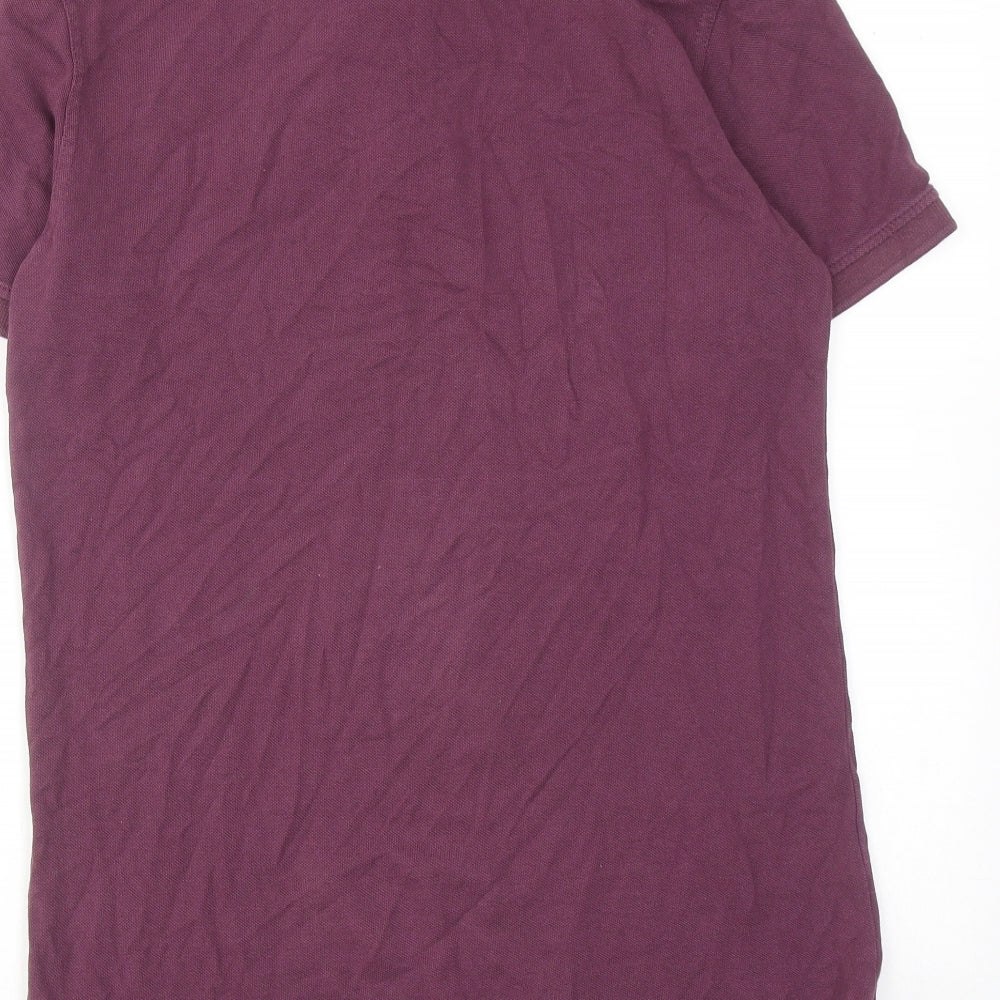 Crew Clothing Mens Purple Cotton Polo Size XS Collared Button