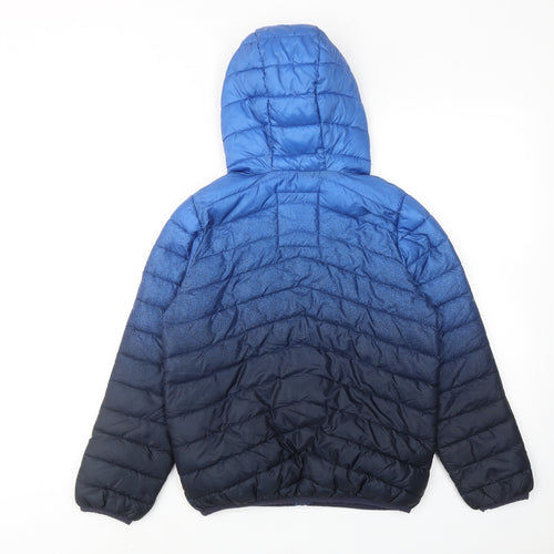 Marks and Spencer Boys Blue Quilted Jacket Size 10-11 Years Zip