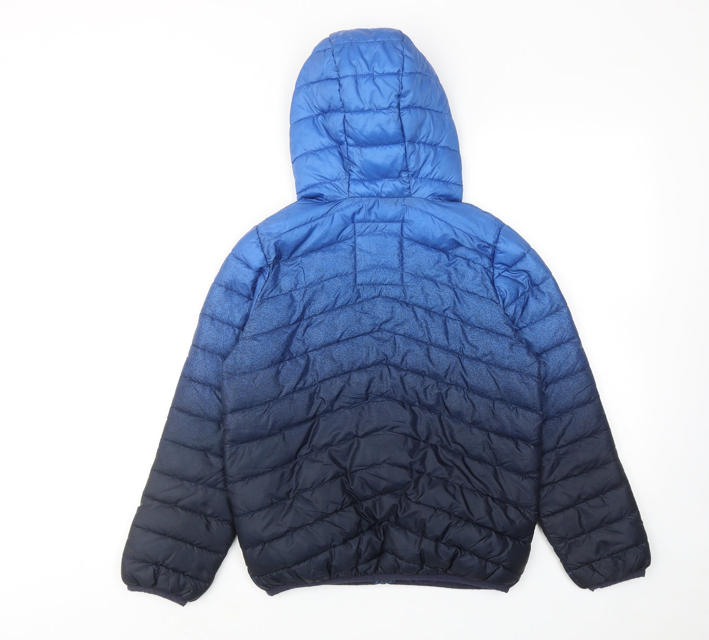 Marks and Spencer Boys Blue Quilted Jacket Size 10-11 Years Zip