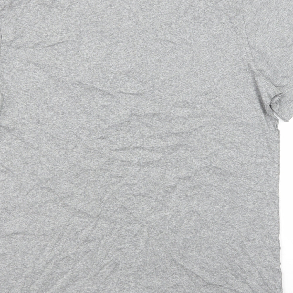 Marks and Spencer Mens Grey Polyester T-Shirt Size M Round Neck