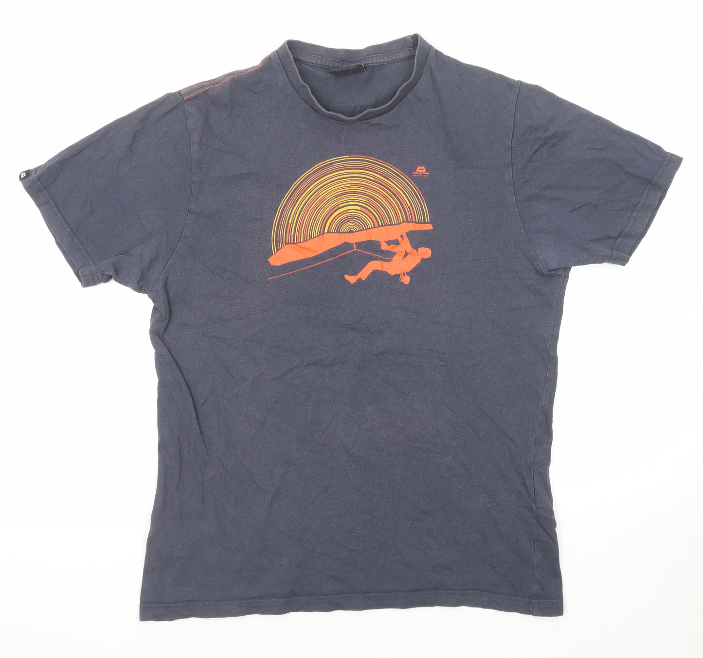 Mountain Equipment Womens Blue Polyester Basic T-Shirt Size S Crew Neck