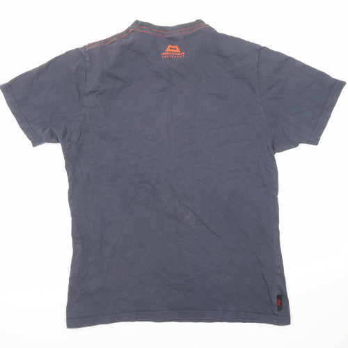 Mountain Equipment Womens Blue Polyester Basic T-Shirt Size S Crew Neck