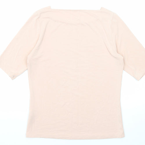 Autograph Womens Pink Modal Basic T-Shirt Size 10 Square Neck
