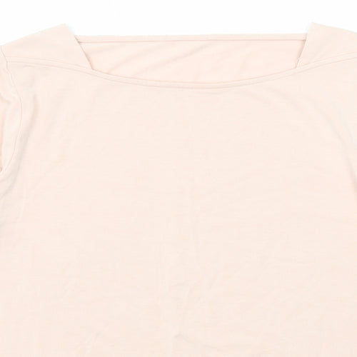 Autograph Womens Pink Modal Basic T-Shirt Size 10 Square Neck