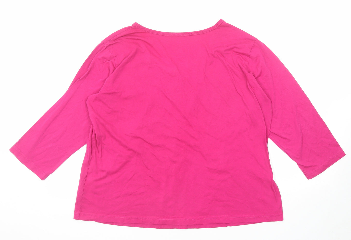 Pretty Secrets Womens Pink Polyester Basic T-Shirt Size 16 Boat Neck - Size 16-18