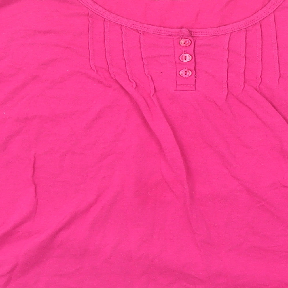 Pretty Secrets Womens Pink Polyester Basic T-Shirt Size 16 Boat Neck - Size 16-18
