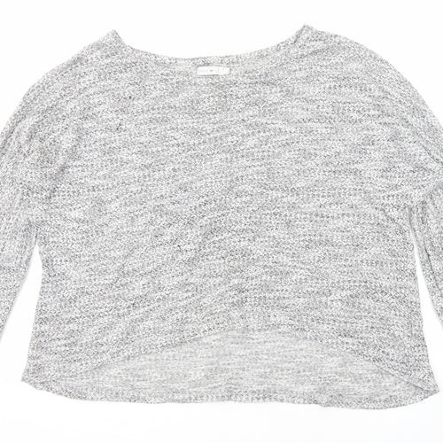 Only Womens Grey Round Neck Viscose Pullover Jumper Size L