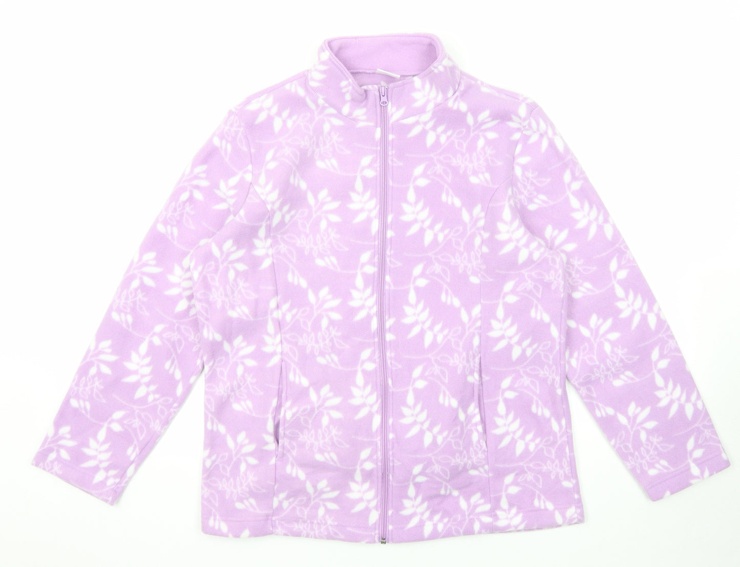 Anne De Lancay Womens Purple Geometric Jacket Size 18 Zip - Size 18-20