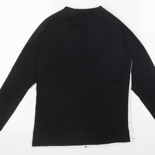 Marvel Boys Black Cotton Basic T-Shirt Size 9-10 Years Round Neck Pullover - Spiderman