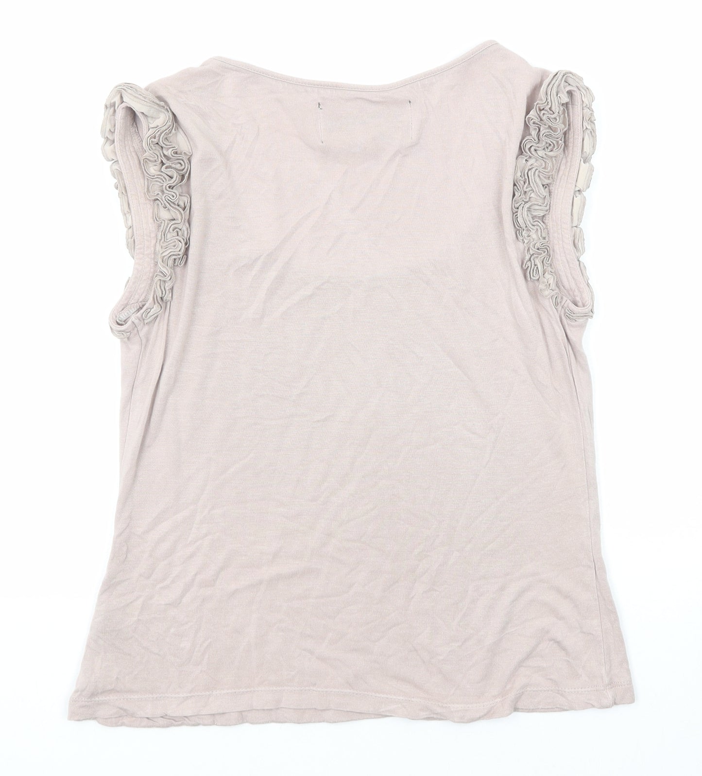 Principles Womens Purple Viscose Basic Tank Size 8 Scoop Neck