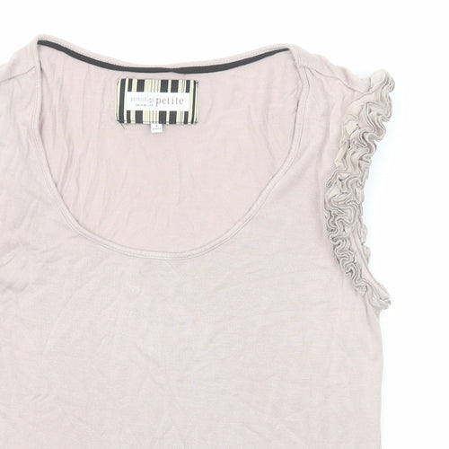 Principles Womens Purple Viscose Basic Tank Size 8 Scoop Neck