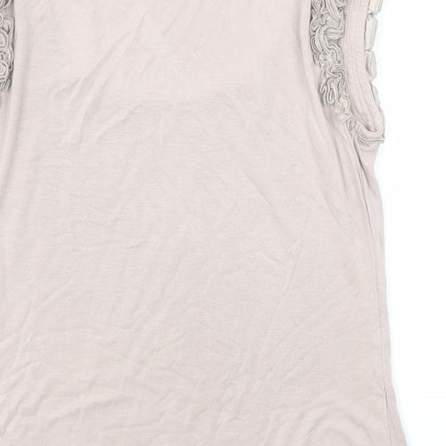 Principles Womens Purple Viscose Basic Tank Size 8 Scoop Neck