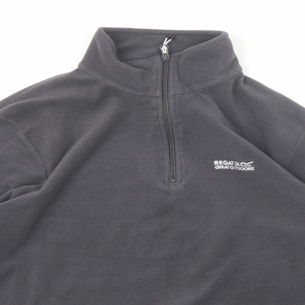 Regatta Womens Grey Polyester Pullover Sweatshirt Size L Zip