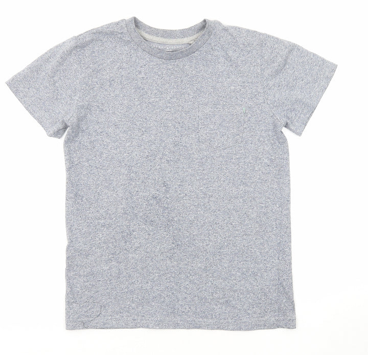Steel & Jelly Boys Grey Cotton Basic T-Shirt Size 9-10 Years Round Neck Pullover