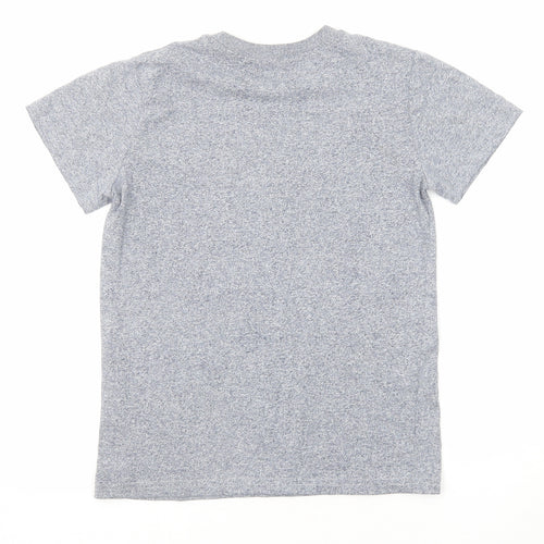 Steel & Jelly Boys Grey Cotton Basic T-Shirt Size 9-10 Years Round Neck Pullover