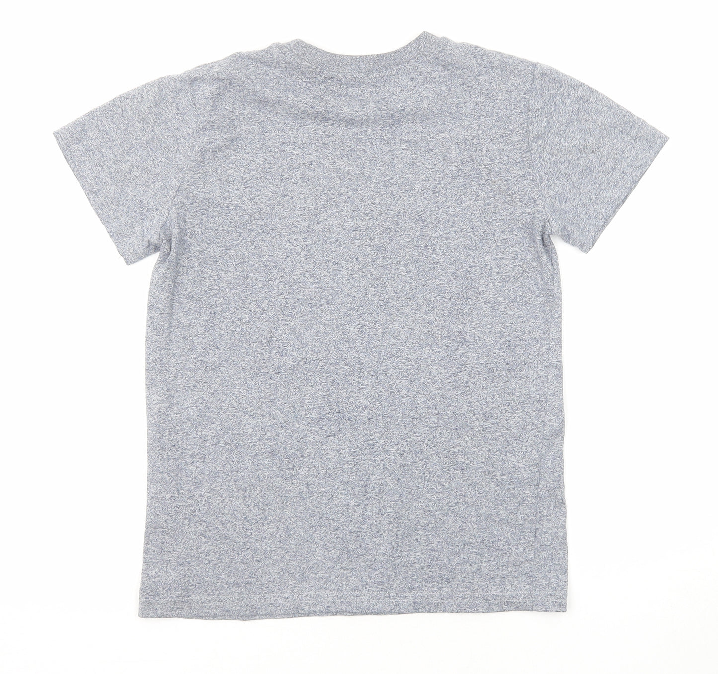 Steel & Jelly Boys Grey Cotton Basic T-Shirt Size 9-10 Years Round Neck Pullover