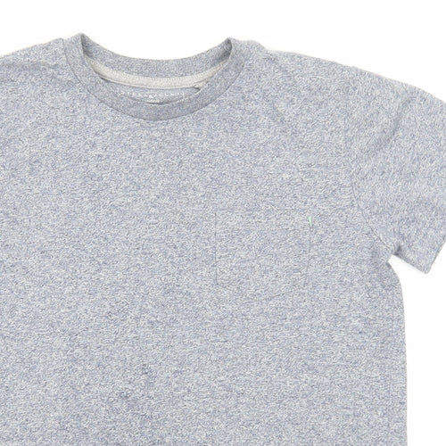 Steel & Jelly Boys Grey Cotton Basic T-Shirt Size 9-10 Years Round Neck Pullover