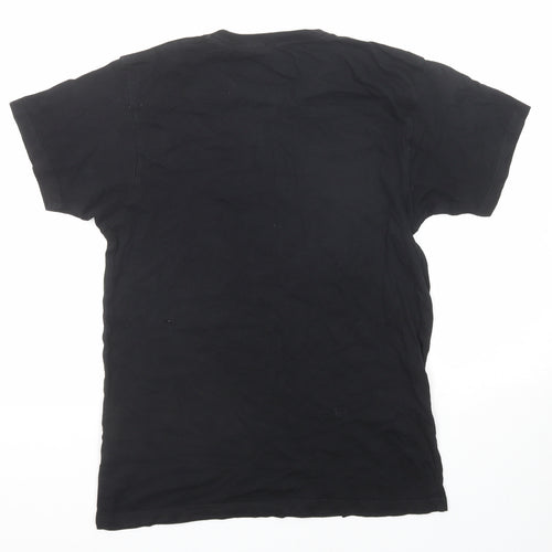 Life Clothing Co Mens Black Cotton T-Shirt Size S Round Neck - Butterfly