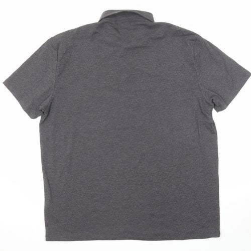 NEXT Mens Grey Polyester Polo Size 2XL Collared Button