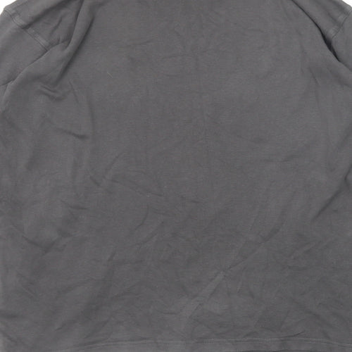 Mountain Warehouse Mens Grey Cotton T-Shirt Size S Roll Neck