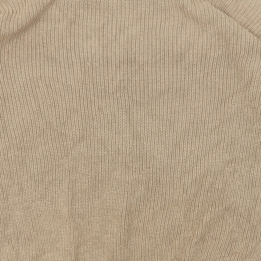 BPC Womens Brown Boat Neck Cotton Pullover Jumper Size L