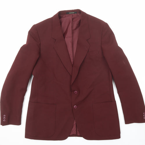 Easy Life Mens Red Polyester Jacket Suit Jacket Size 52 Regular