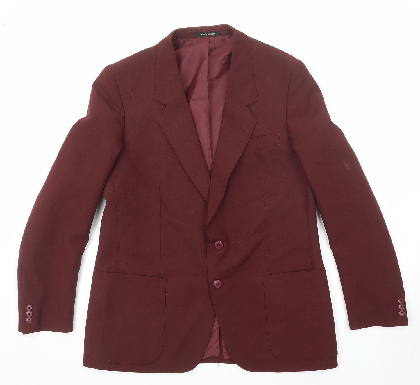 Easy Life Mens Red Polyester Jacket Suit Jacket Size 52 Regular