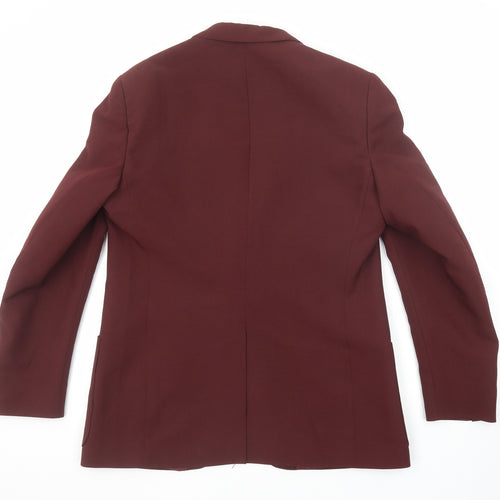 Easy Life Mens Red Polyester Jacket Suit Jacket Size 52 Regular