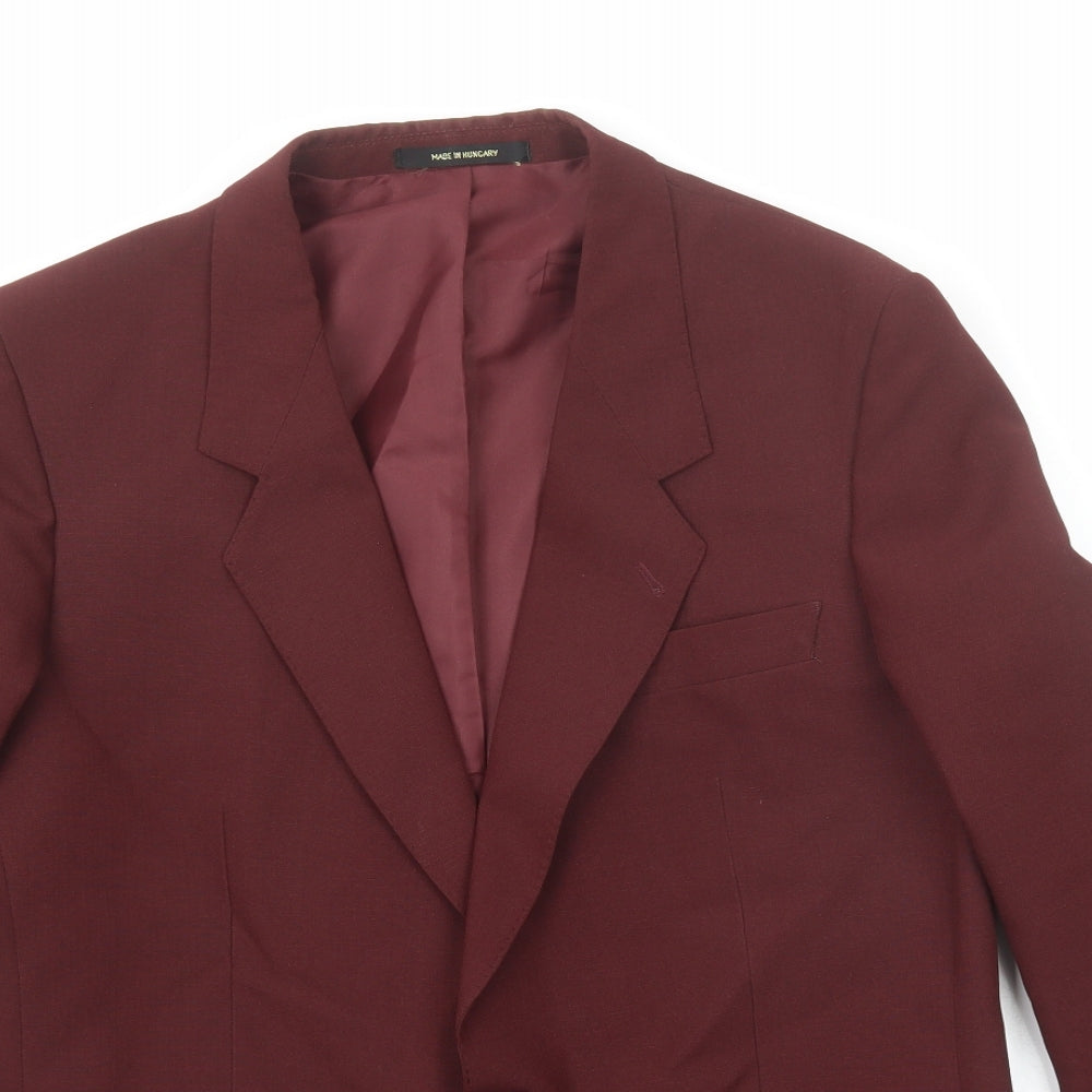 Easy Life Mens Red Polyester Jacket Suit Jacket Size 52 Regular