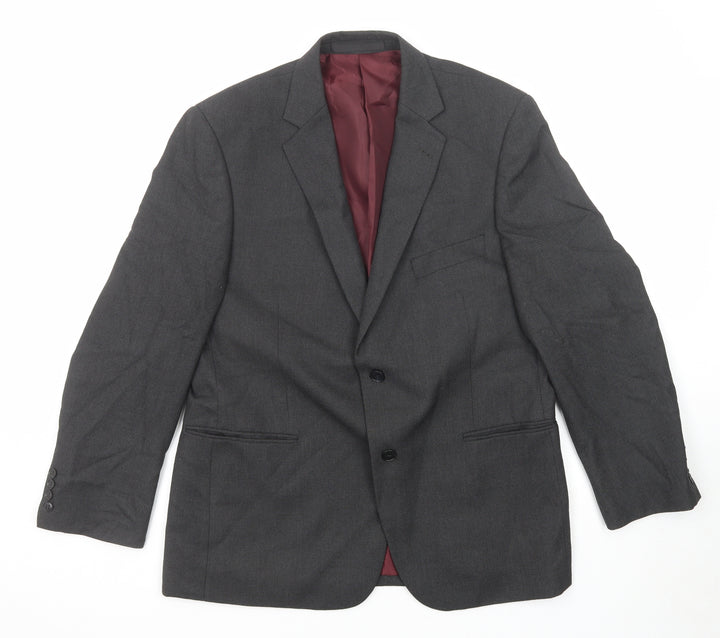 Marks and Spencer Mens Grey Polyester Jacket Suit Jacket Size 42 Regular