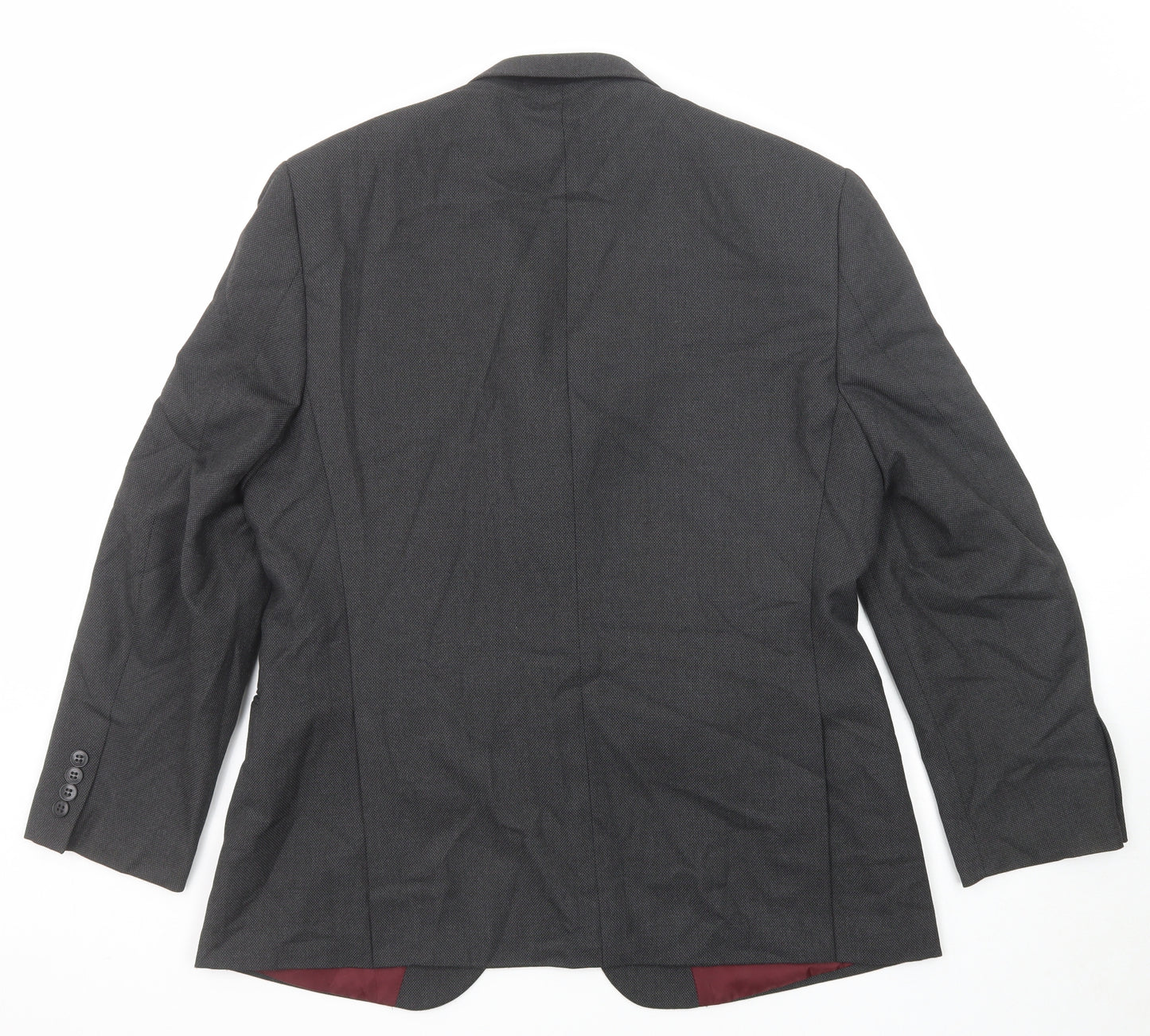 Marks and Spencer Mens Grey Polyester Jacket Suit Jacket Size 42 Regular