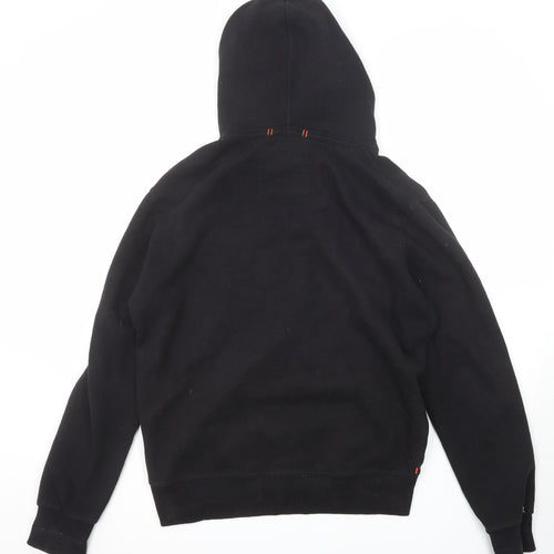 Superdry Mens Black Cotton Full Zip Hoodie Size XL