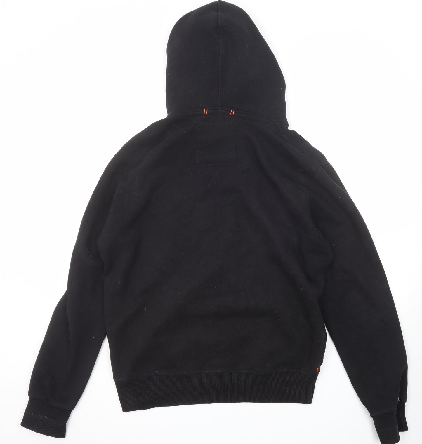 Superdry Mens Black Cotton Full Zip Hoodie Size XL