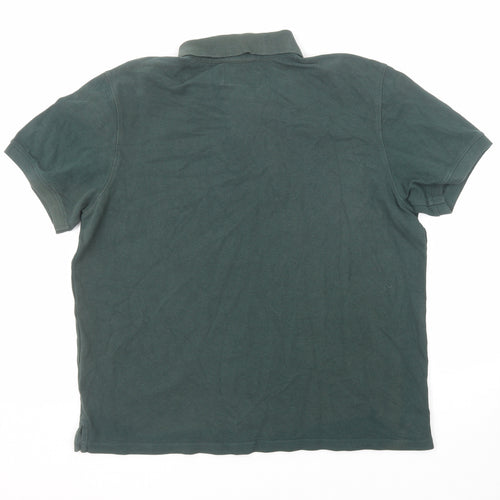 Jack Wills Mens Green Cotton Polo Size M Collared Button