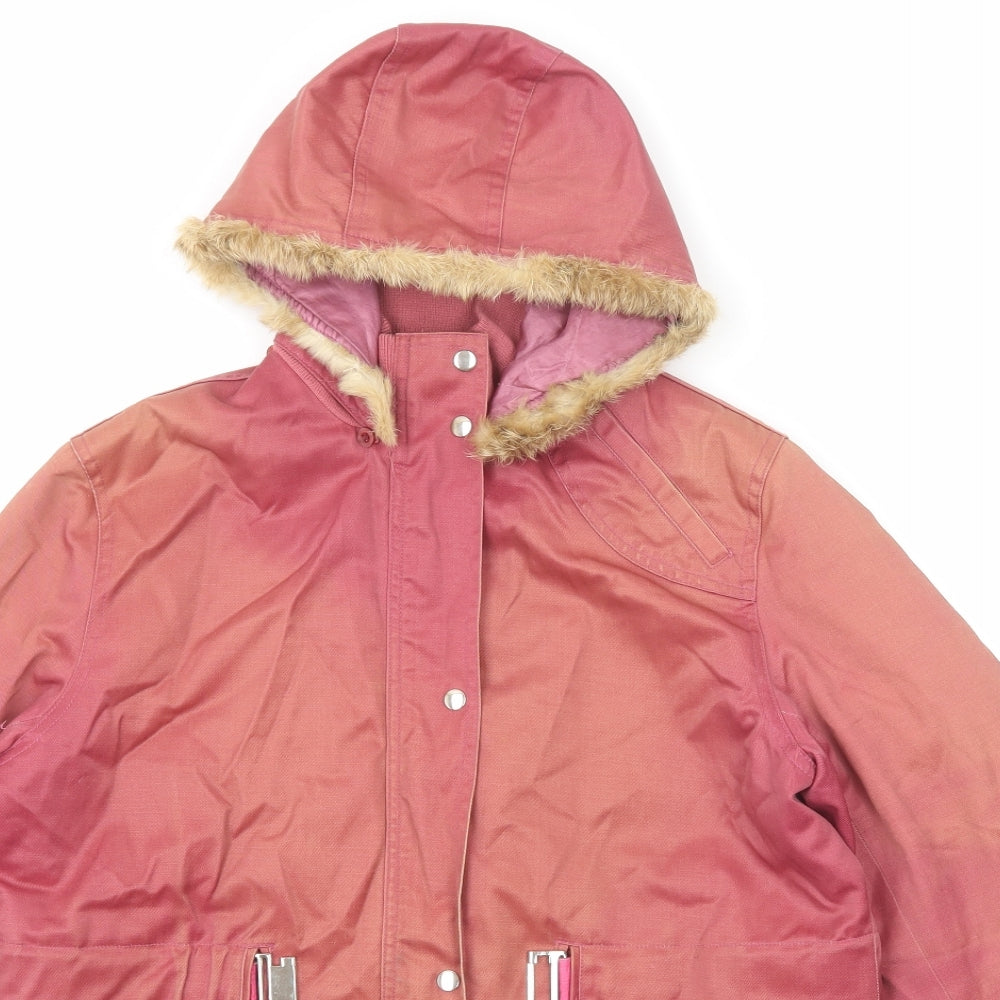 Macklon Womens Pink Jacket Size 10 Zip