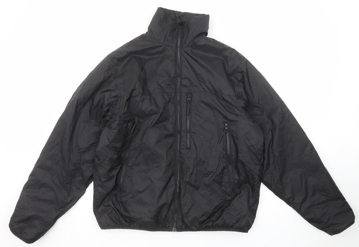 H&M Mens Black Jacket Size S Zip