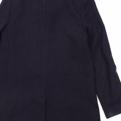 Jack Wills Womens Blue Pea Coat Coat Size 10 Button