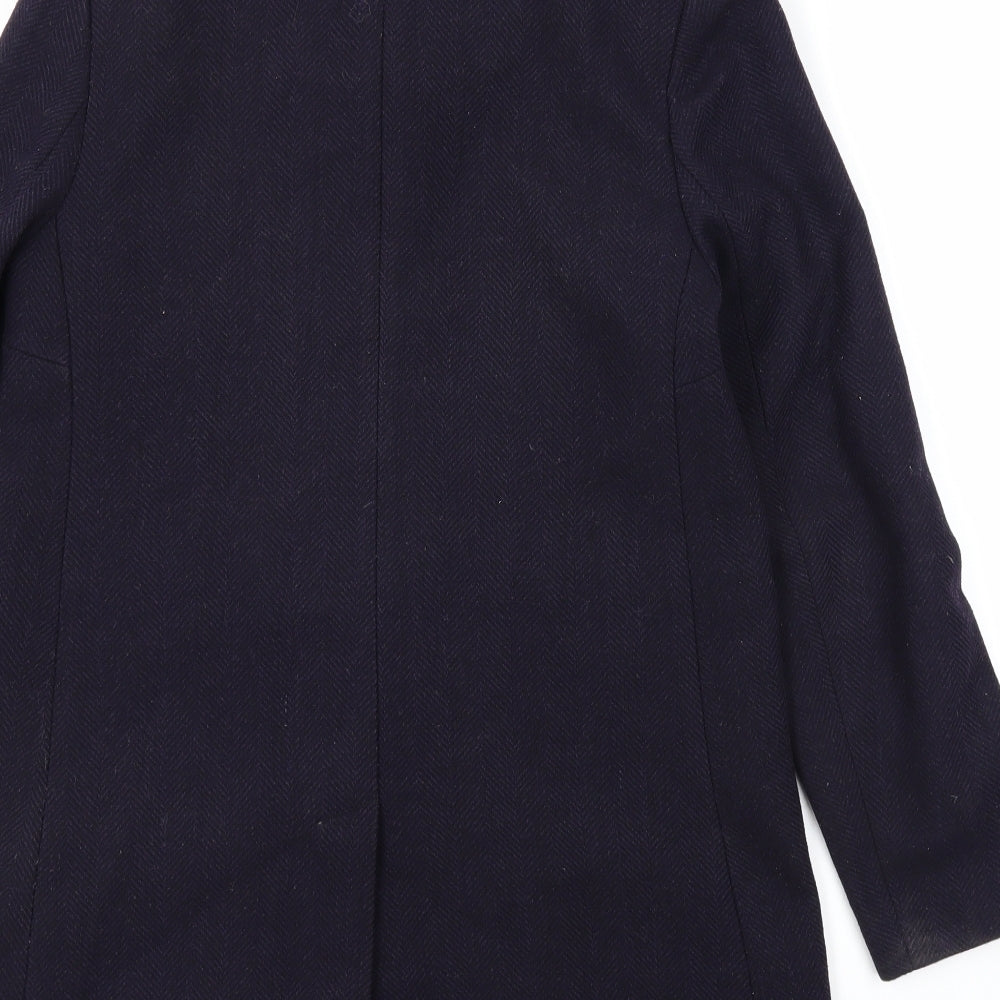 Jack Wills Womens Blue Pea Coat Coat Size 10 Button