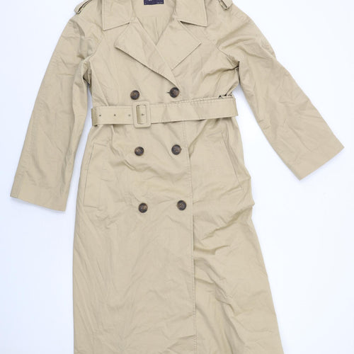 Marks and Spencer Womens Beige Trench Coat Coat Size 10 Button