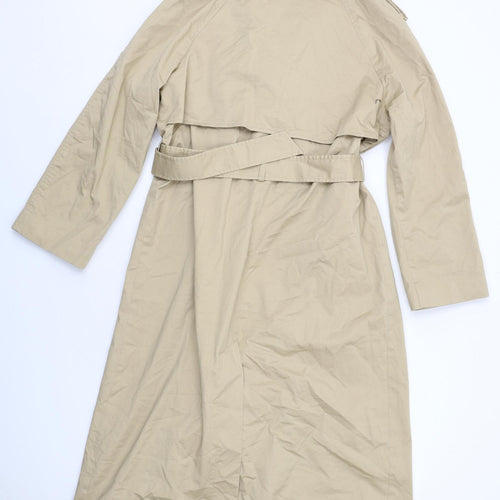 Marks and Spencer Womens Beige Trench Coat Coat Size 10 Button