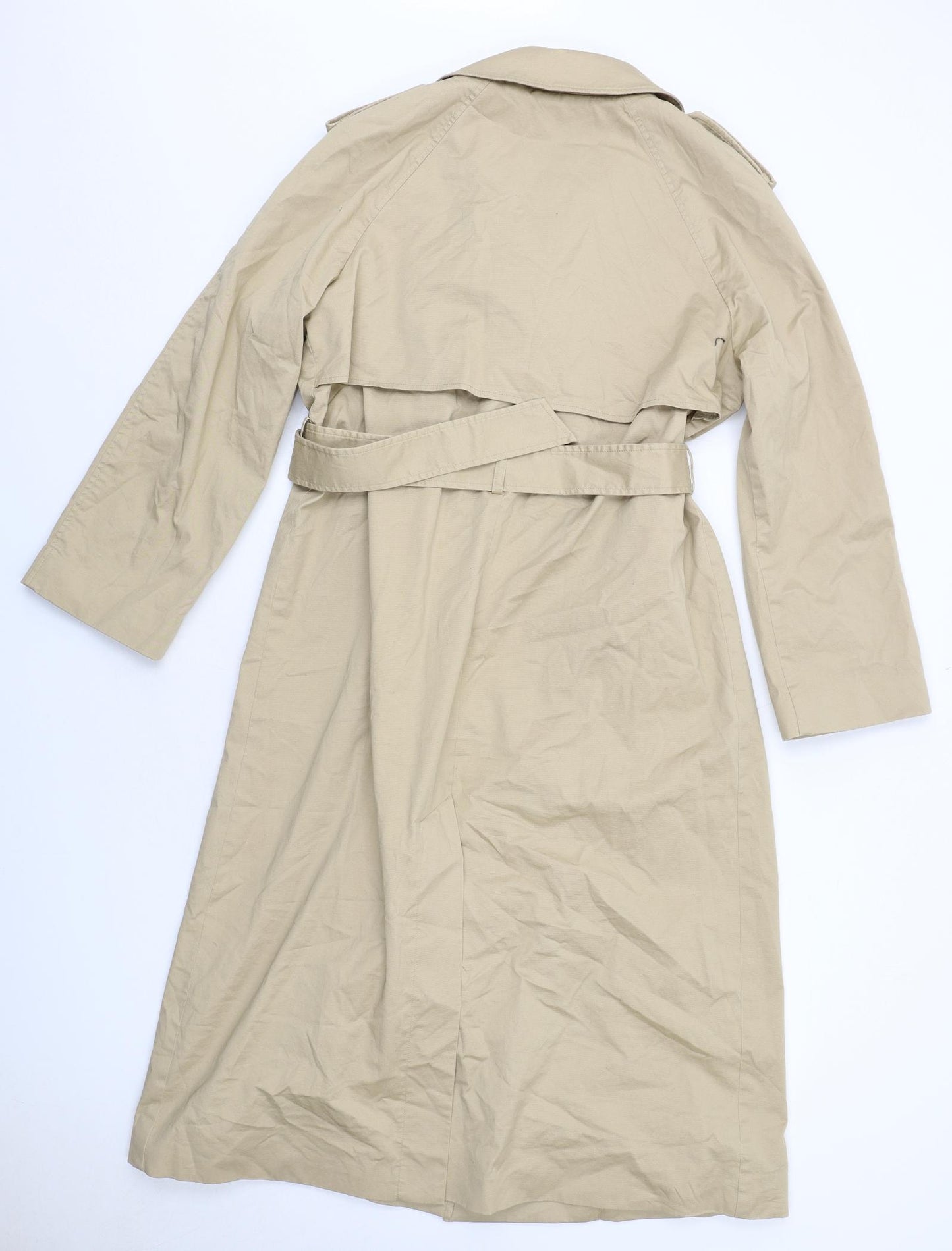 Marks and Spencer Womens Beige Trench Coat Coat Size 10 Button