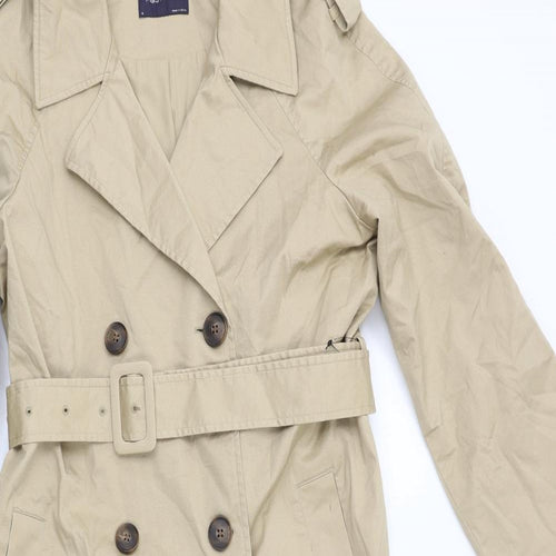 Marks and Spencer Womens Beige Trench Coat Coat Size 10 Button