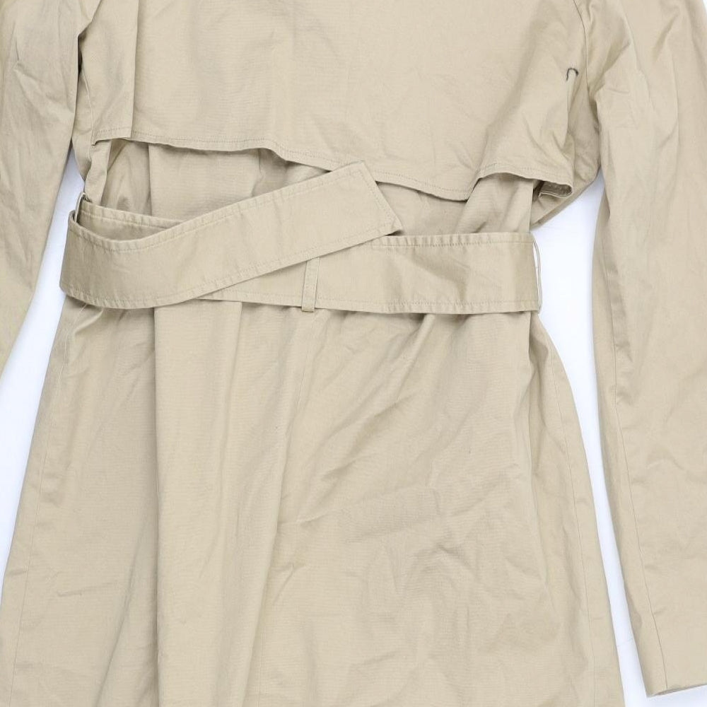 Marks and Spencer Womens Beige Trench Coat Coat Size 10 Button