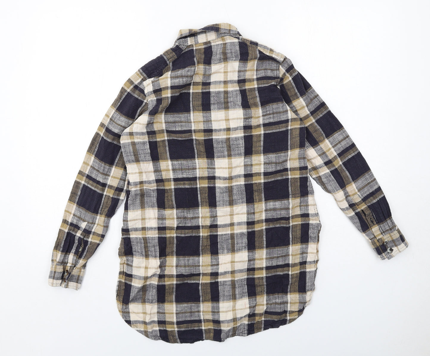 Fat Face Womens Multicoloured Plaid Cotton Basic Button-Up Size 10 Collared