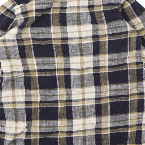 Fat Face Womens Multicoloured Plaid Cotton Basic Button-Up Size 10 Collared