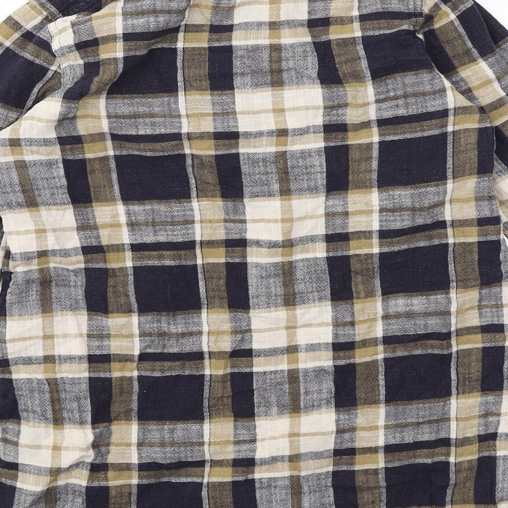 Fat Face Womens Multicoloured Plaid Cotton Basic Button-Up Size 10 Collared
